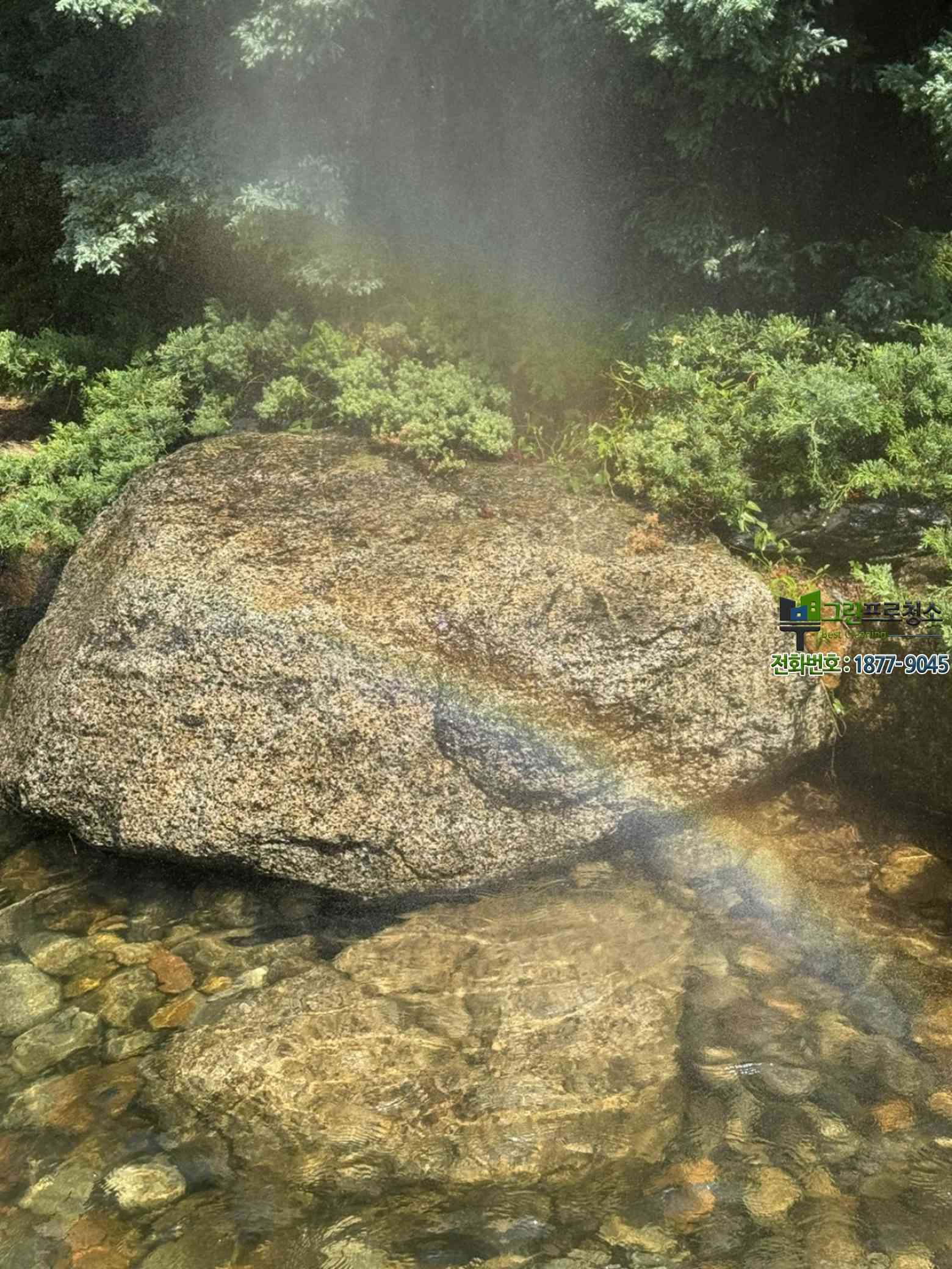 청소 후 쾌적해진 아파트 엘리베이터