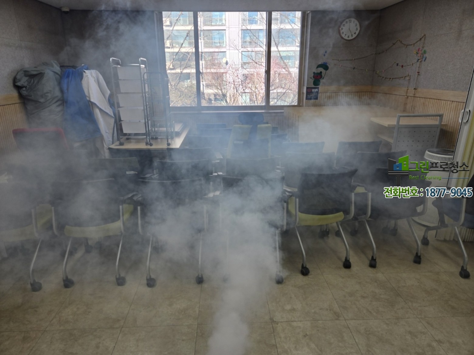 의자 파티션 청소 단계 안내 이미지