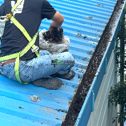 표면 청소 작업중입니다.